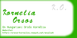 kornelia orsos business card